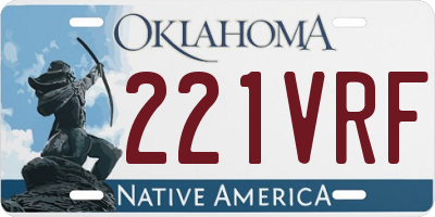 OK license plate 221VRF