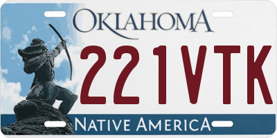 OK license plate 221VTK