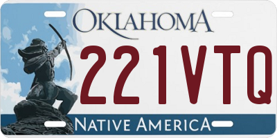 OK license plate 221VTQ