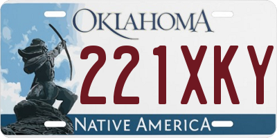 OK license plate 221XKY