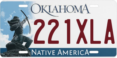 OK license plate 221XLA