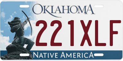 OK license plate 221XLF
