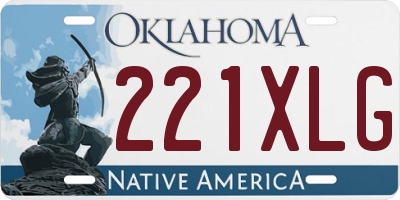 OK license plate 221XLG