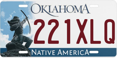 OK license plate 221XLQ