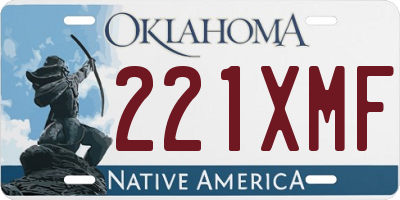 OK license plate 221XMF