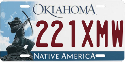 OK license plate 221XMW
