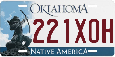 OK license plate 221XOH