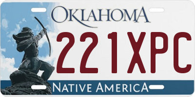 OK license plate 221XPC