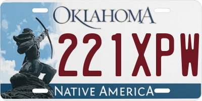 OK license plate 221XPW