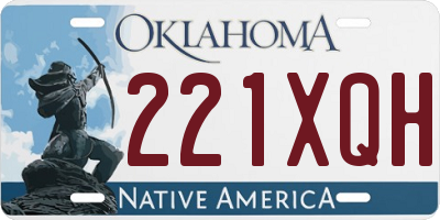 OK license plate 221XQH