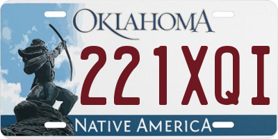 OK license plate 221XQI