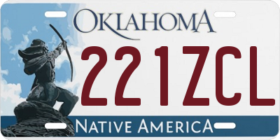 OK license plate 221ZCL
