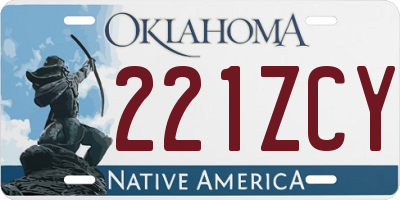 OK license plate 221ZCY