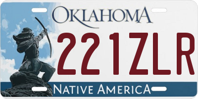 OK license plate 221ZLR