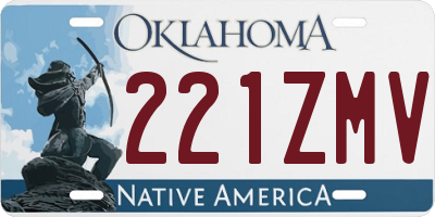 OK license plate 221ZMV