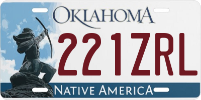 OK license plate 221ZRL