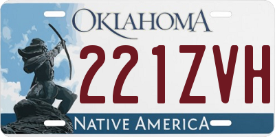 OK license plate 221ZVH