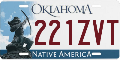 OK license plate 221ZVT