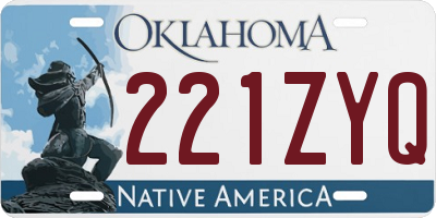 OK license plate 221ZYQ