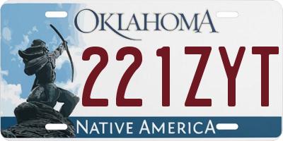 OK license plate 221ZYT