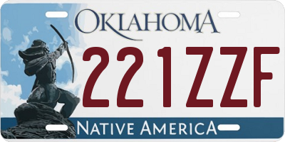 OK license plate 221ZZF