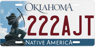 OK license plate 222AJT