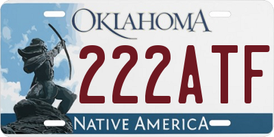 OK license plate 222ATF