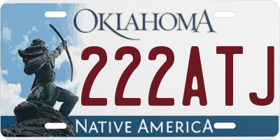 OK license plate 222ATJ