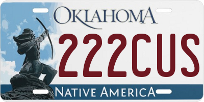 OK license plate 222CUS