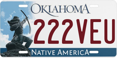 OK license plate 222VEU