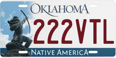 OK license plate 222VTL