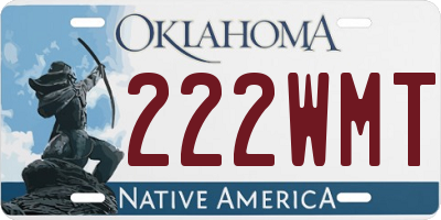 OK license plate 222WMT