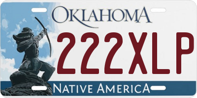OK license plate 222XLP