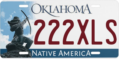 OK license plate 222XLS