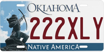 OK license plate 222XLY