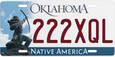 OK license plate 222XQL