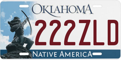 OK license plate 222ZLD