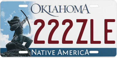 OK license plate 222ZLE