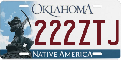 OK license plate 222ZTJ