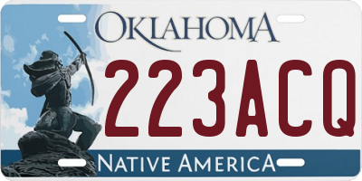 OK license plate 223ACQ