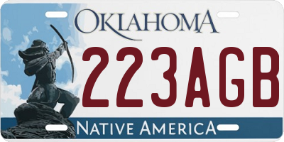 OK license plate 223AGB