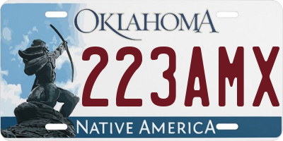 OK license plate 223AMX