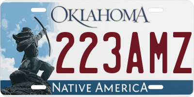 OK license plate 223AMZ