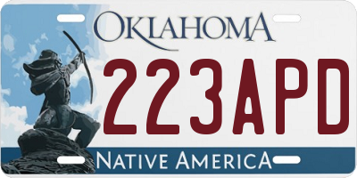 OK license plate 223APD