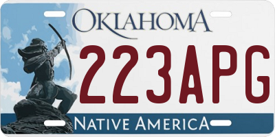OK license plate 223APG