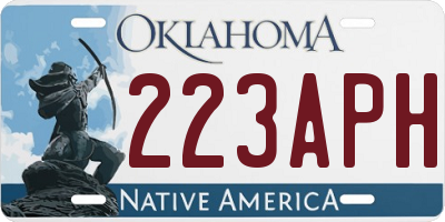 OK license plate 223APH