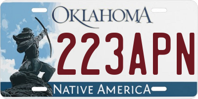 OK license plate 223APN