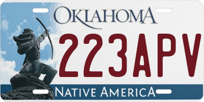 OK license plate 223APV