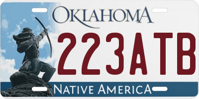 OK license plate 223ATB
