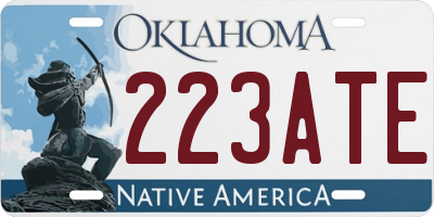 OK license plate 223ATE
